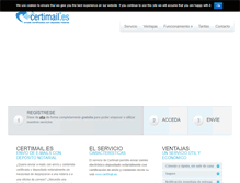 Tablet Screenshot of certimail.es